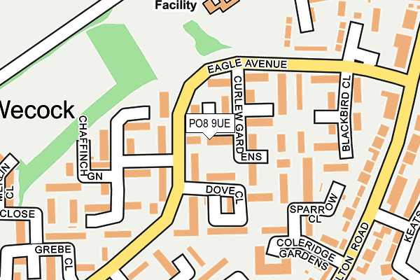 PO8 9UE map - OS OpenMap – Local (Ordnance Survey)