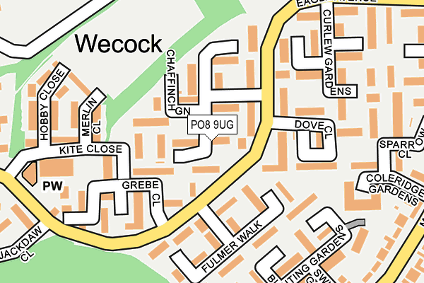 PO8 9UG map - OS OpenMap – Local (Ordnance Survey)