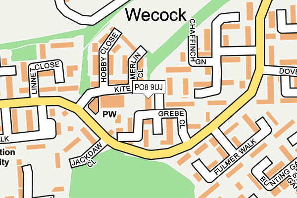 PO8 9UJ map - OS OpenMap – Local (Ordnance Survey)