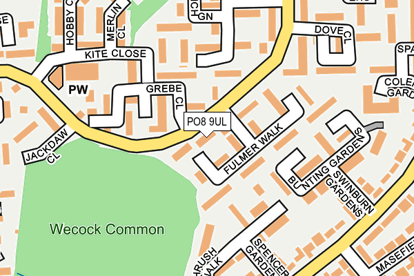 PO8 9UL map - OS OpenMap – Local (Ordnance Survey)