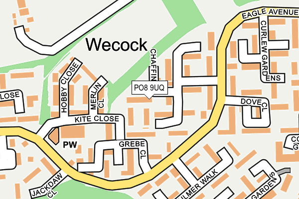 PO8 9UQ map - OS OpenMap – Local (Ordnance Survey)