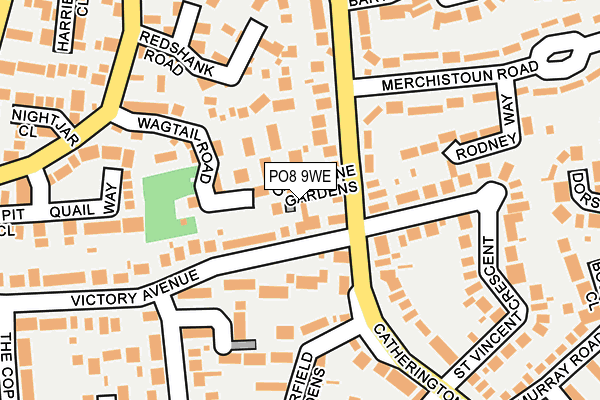 PO8 9WE map - OS OpenMap – Local (Ordnance Survey)