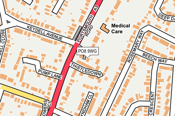 PO8 9WG map - OS OpenMap – Local (Ordnance Survey)