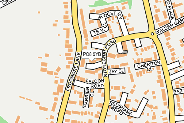 PO8 9YB map - OS OpenMap – Local (Ordnance Survey)