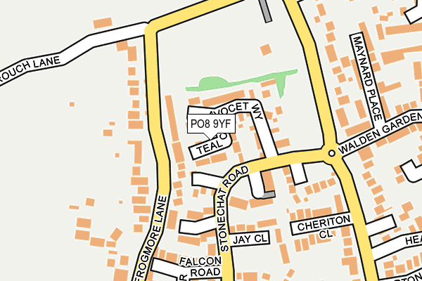 PO8 9YF map - OS OpenMap – Local (Ordnance Survey)