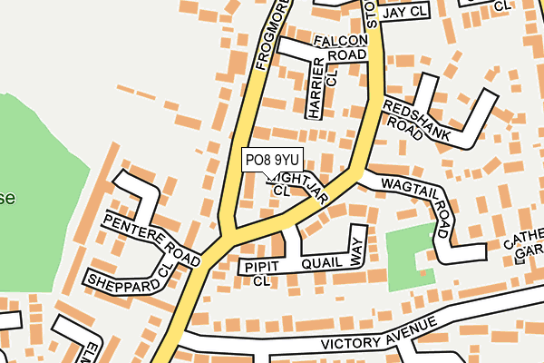 PO8 9YU map - OS OpenMap – Local (Ordnance Survey)
