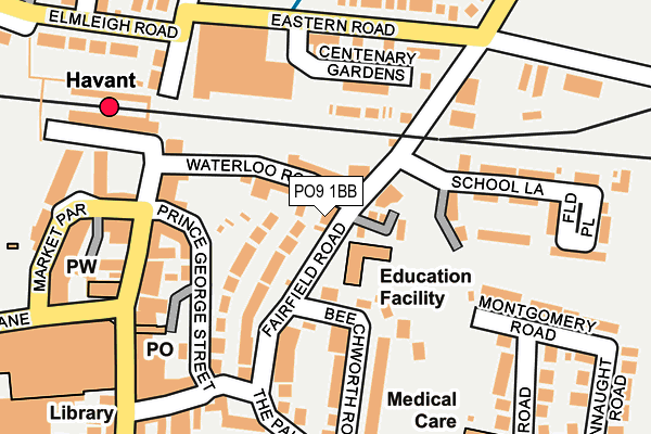 PO9 1BB map - OS OpenMap – Local (Ordnance Survey)