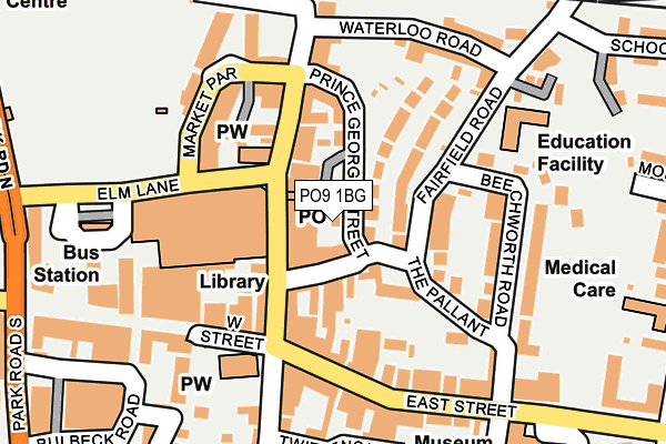 PO9 1BG map - OS OpenMap – Local (Ordnance Survey)