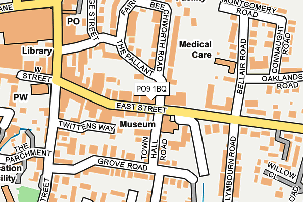PO9 1BQ map - OS OpenMap – Local (Ordnance Survey)