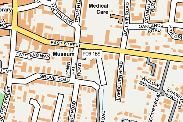 PO9 1BS map - OS OpenMap – Local (Ordnance Survey)