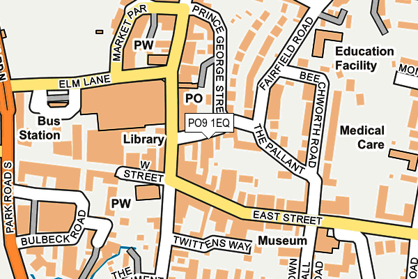 PO9 1EQ map - OS OpenMap – Local (Ordnance Survey)