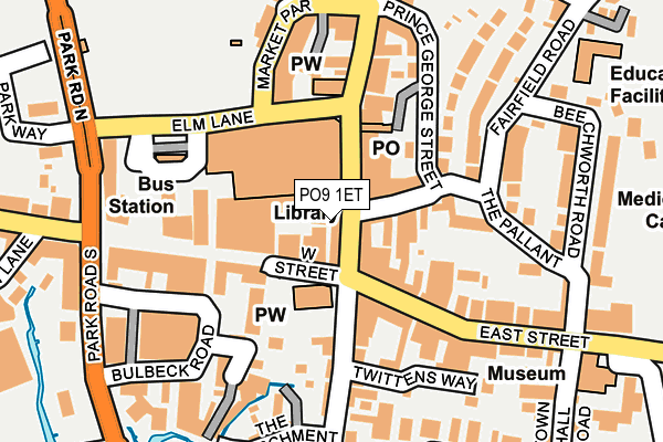 PO9 1ET map - OS OpenMap – Local (Ordnance Survey)