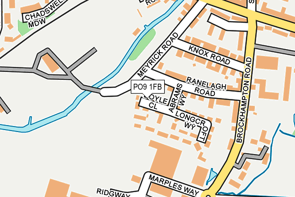 PO9 1FB map - OS OpenMap – Local (Ordnance Survey)