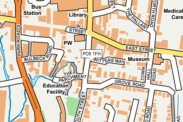 PO9 1FH map - OS OpenMap – Local (Ordnance Survey)