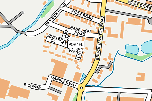 PO9 1FL map - OS OpenMap – Local (Ordnance Survey)