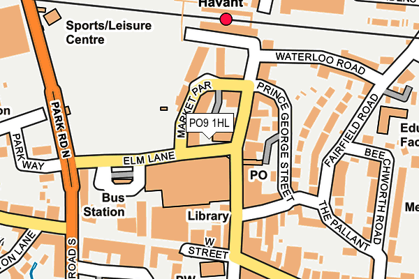 PO9 1HL map - OS OpenMap – Local (Ordnance Survey)