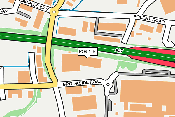 PO9 1JR map - OS OpenMap – Local (Ordnance Survey)