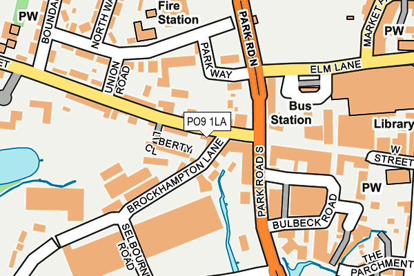 PO9 1LA map - OS OpenMap – Local (Ordnance Survey)