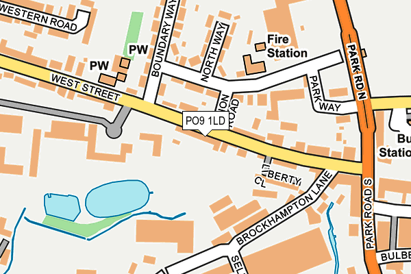 PO9 1LD map - OS OpenMap – Local (Ordnance Survey)