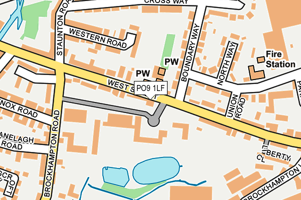 PO9 1LF map - OS OpenMap – Local (Ordnance Survey)