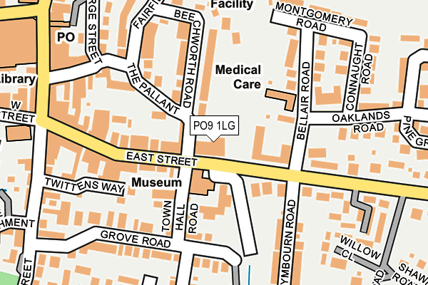 PO9 1LG map - OS OpenMap – Local (Ordnance Survey)