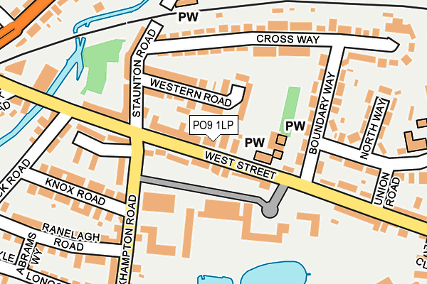 PO9 1LP map - OS OpenMap – Local (Ordnance Survey)