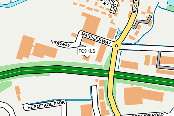 PO9 1LS map - OS OpenMap – Local (Ordnance Survey)