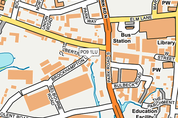 PO9 1LU map - OS OpenMap – Local (Ordnance Survey)