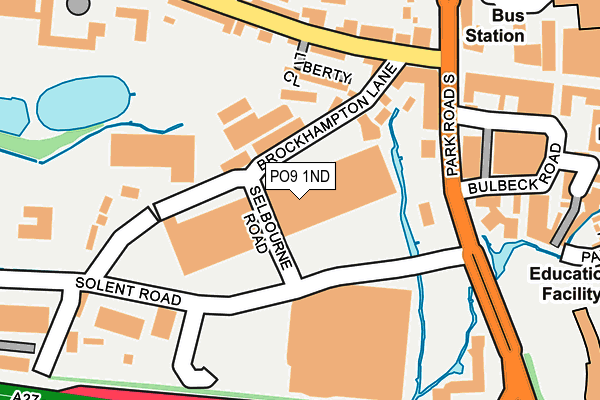 PO9 1ND map - OS OpenMap – Local (Ordnance Survey)