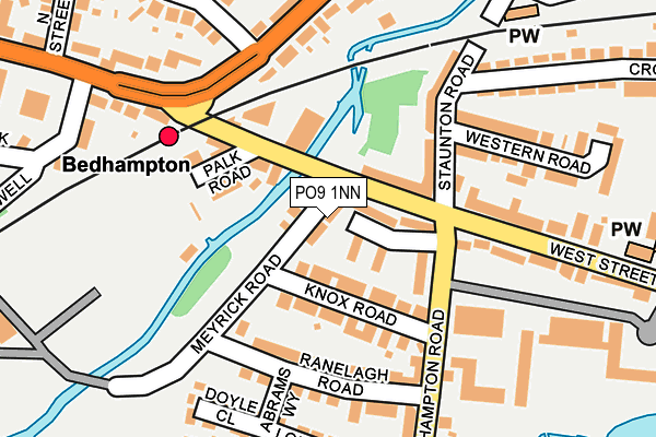 PO9 1NN map - OS OpenMap – Local (Ordnance Survey)