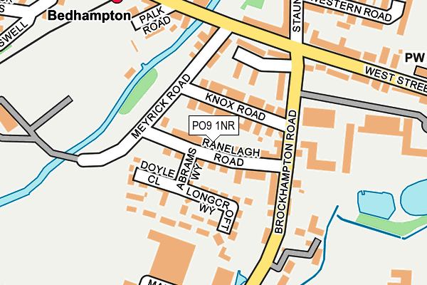 PO9 1NR map - OS OpenMap – Local (Ordnance Survey)