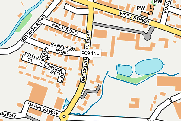 PO9 1NU map - OS OpenMap – Local (Ordnance Survey)