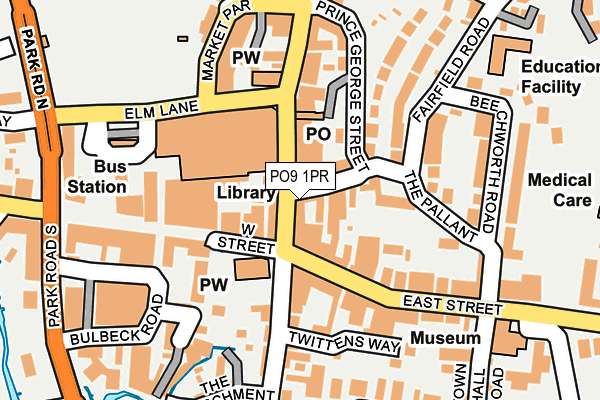 PO9 1PR map - OS OpenMap – Local (Ordnance Survey)