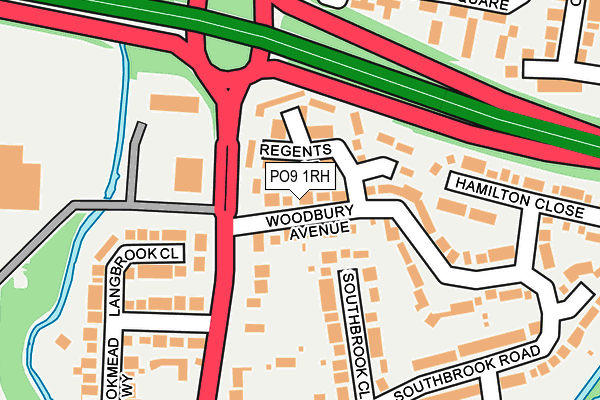 PO9 1RH map - OS OpenMap – Local (Ordnance Survey)