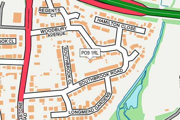 PO9 1RL map - OS OpenMap – Local (Ordnance Survey)