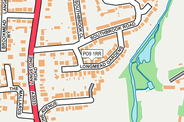 PO9 1RR map - OS OpenMap – Local (Ordnance Survey)