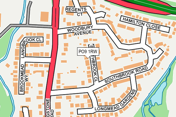PO9 1RW map - OS OpenMap – Local (Ordnance Survey)