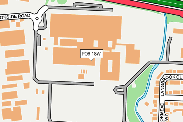 PO9 1SW map - OS OpenMap – Local (Ordnance Survey)