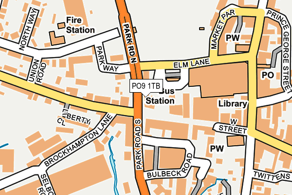 PO9 1TB map - OS OpenMap – Local (Ordnance Survey)