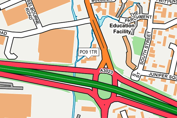 PO9 1TR map - OS OpenMap – Local (Ordnance Survey)