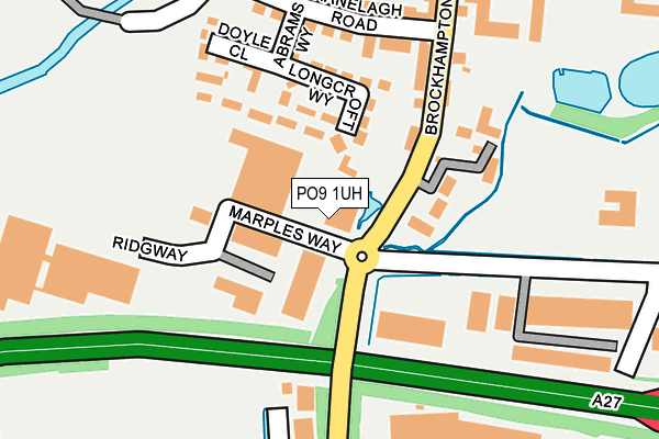 PO9 1UH map - OS OpenMap – Local (Ordnance Survey)