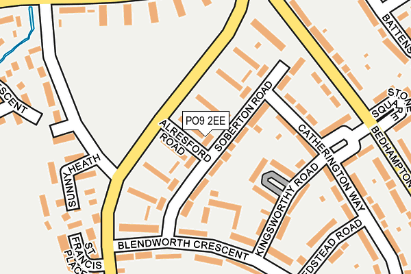 PO9 2EE map - OS OpenMap – Local (Ordnance Survey)