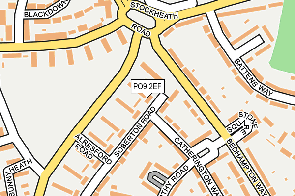 PO9 2EF map - OS OpenMap – Local (Ordnance Survey)