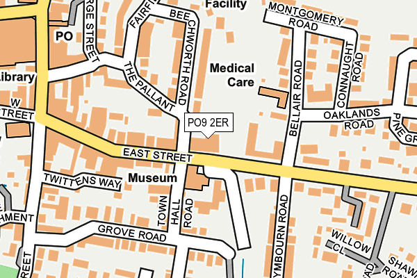 PO9 2ER map - OS OpenMap – Local (Ordnance Survey)