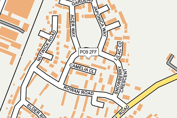 PO9 2FF map - OS OpenMap – Local (Ordnance Survey)