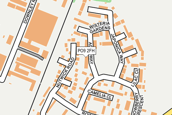 PO9 2FH map - OS OpenMap – Local (Ordnance Survey)