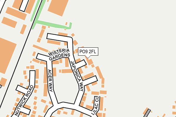 PO9 2FL map - OS OpenMap – Local (Ordnance Survey)