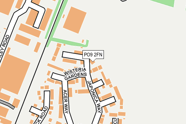 PO9 2FN map - OS OpenMap – Local (Ordnance Survey)