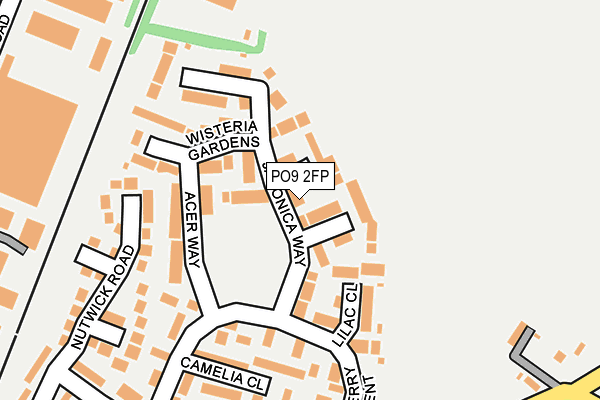 PO9 2FP map - OS OpenMap – Local (Ordnance Survey)