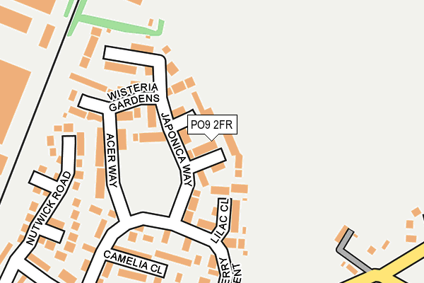 PO9 2FR map - OS OpenMap – Local (Ordnance Survey)